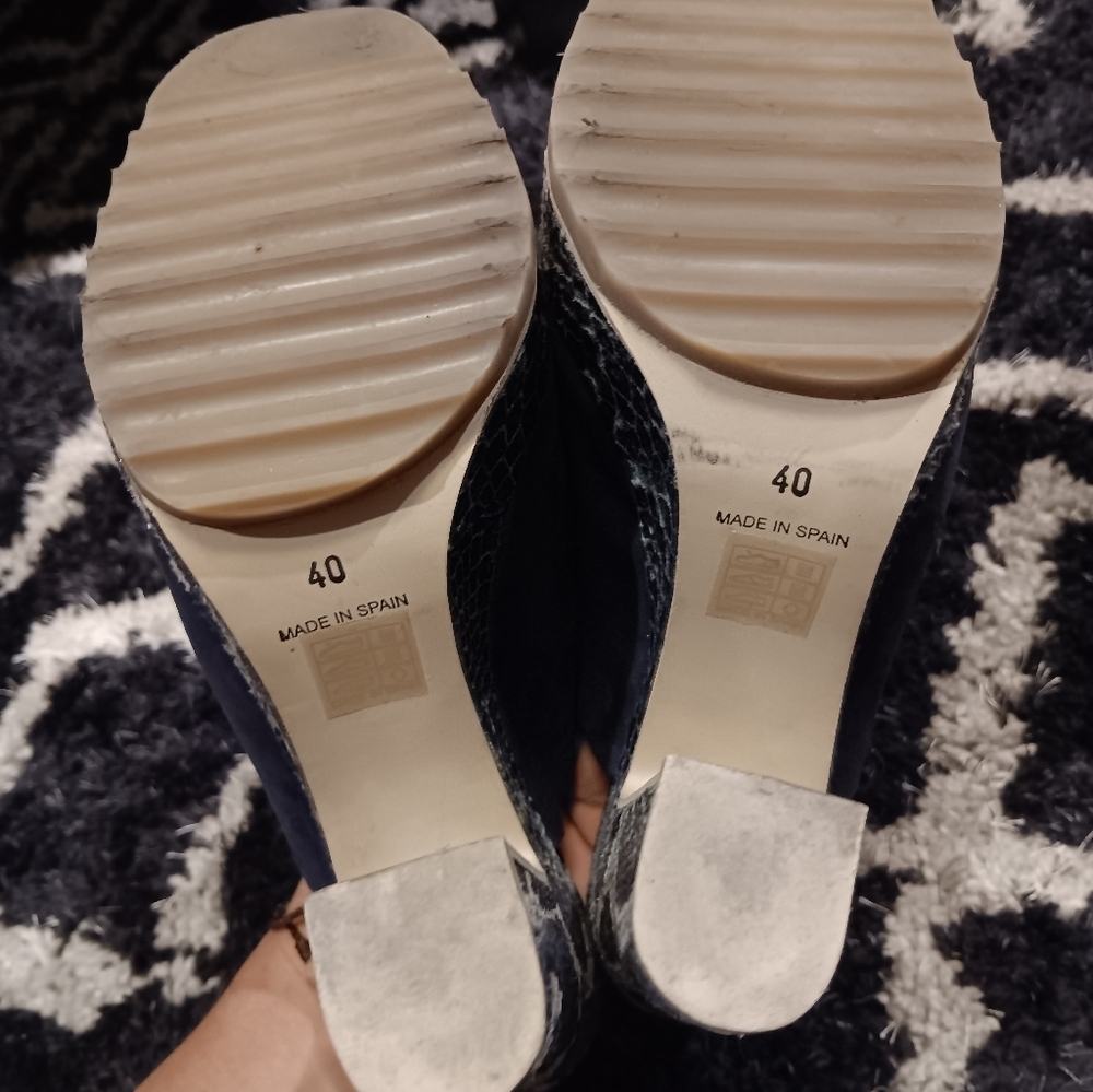 Stella McCartney Blue and Snake Print Mules Sz 9 - Picture 5 of 7